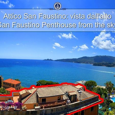 Welcome Riviera - Attico San Faustino 165 Mq Piu 110 Mq Di Terrazza- In Villa 700 ,Vista Mare Strepitosa-100 M Dalla Spiaggia-Parking Esclusivo Rapallo Zewnętrze zdjęcie