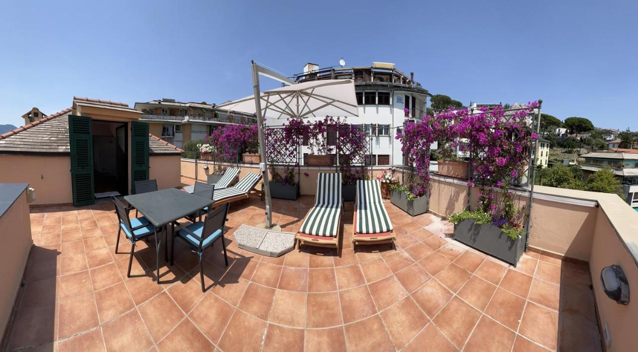 Welcome Riviera - Attico San Faustino 165 Mq Piu 110 Mq Di Terrazza- In Villa 700 ,Vista Mare Strepitosa-100 M Dalla Spiaggia-Parking Esclusivo Rapallo Zewnętrze zdjęcie