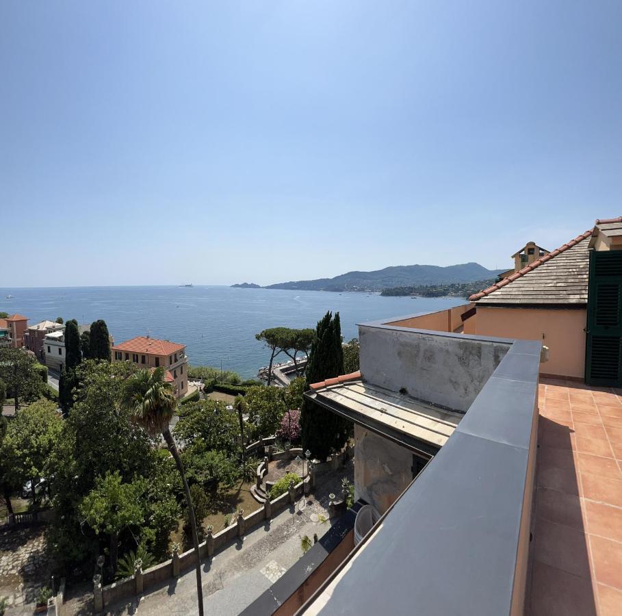 Welcome Riviera - Attico San Faustino 165 Mq Piu 110 Mq Di Terrazza- In Villa 700 ,Vista Mare Strepitosa-100 M Dalla Spiaggia-Parking Esclusivo Rapallo Zewnętrze zdjęcie